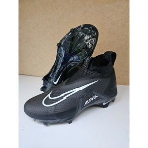 Nike Alpha Menace Elite 3 Black White Football Cleats CT6648-010 Men's Size 8